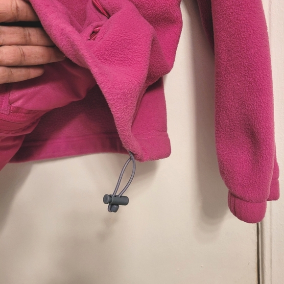 COLUMBIA Women's 2X plus size Fuchsia Pink full zip warm cozy fleece jacket - Picture 5 of 13